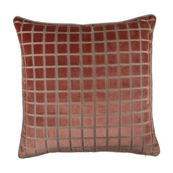 Checkered Terracotta Indoor Pillow