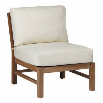 Club Teak Sectional Slipper Chair