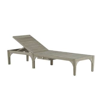 Club Teak Chaise With Wheel