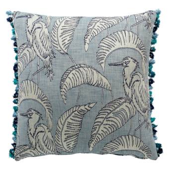 Egret Indoor Pillow Indigo