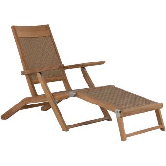 Savannah Teak Adjustable Steamer Chaise