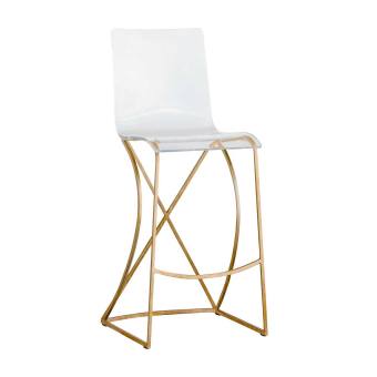 Johnson 30.25" Bar Height Stool - Gold