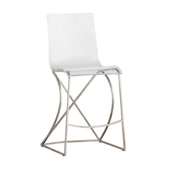 Johnson 24.75" Counter Height Stool - Silver