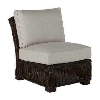 Rustic Woven Sectional Slipper Chair
