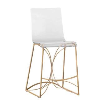 Angela 24.75" Counter Height Stool - Gold