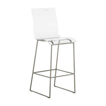 King 30.25" Bar Height Stool - Silver